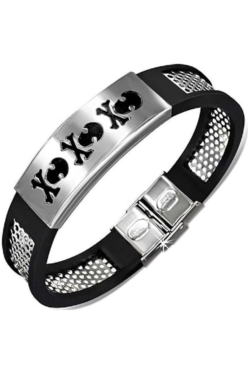 Unisex apyrankė su plieno dekoracija